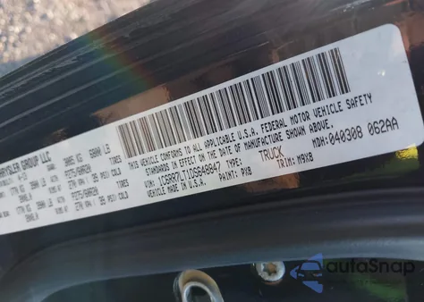 2013 Ram 1500 Big Horn из США, поврежденный, VIN 1C6RR7LT1DS648847